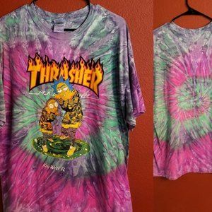 CUSTOM thrasher Rick and Morty Shirt KEY WEST